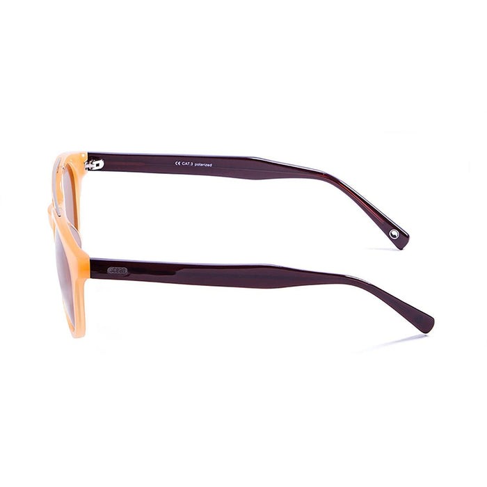 ocean sunglasses KRNglasses model TIBURON SKU 10200.12 with transparent blue frosted frame and revo blue lens lens