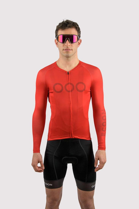 ecoon apparel cycling jersey tourmalet men sustainable clothing recyclable premium red KRNglasses ECO180913TL