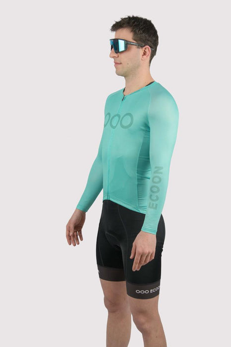 ecoon apparel cycling jersey tourmalet men sustainable clothing recyclable premium turquoise KRNglasses ECO181025TXL