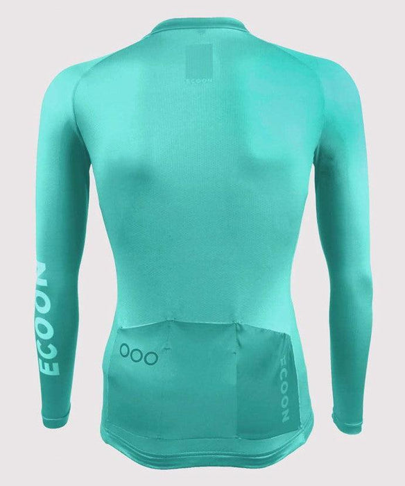 ecoon apparel cycling jersey tourmalet men sustainable clothing recyclable premium turquoise KRNglasses ECO181025TL