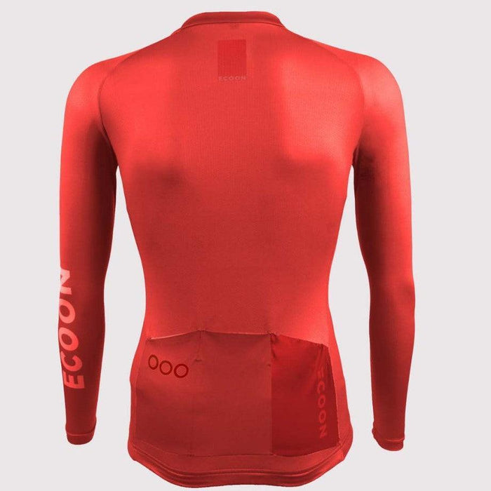 ecoon apparel cycling jersey tourmalet women sustainable clothing recyclable premium red KRNglasses ECO210213TM
