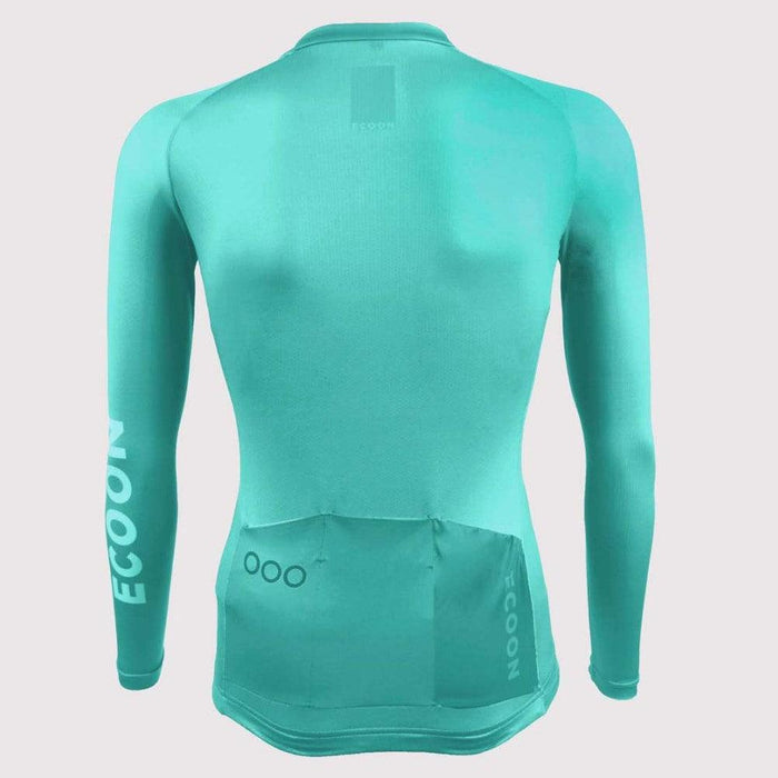 ecoon apparel cycling jersey tourmalet women sustainable clothing recyclable premium turquoise KRNglasses ECO210216TM