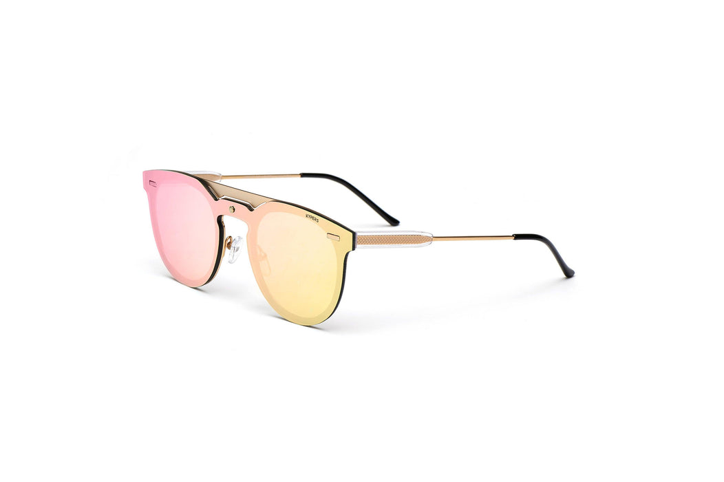 KYPERS sunglasses model VIAN VN003 with silver frame and green lens