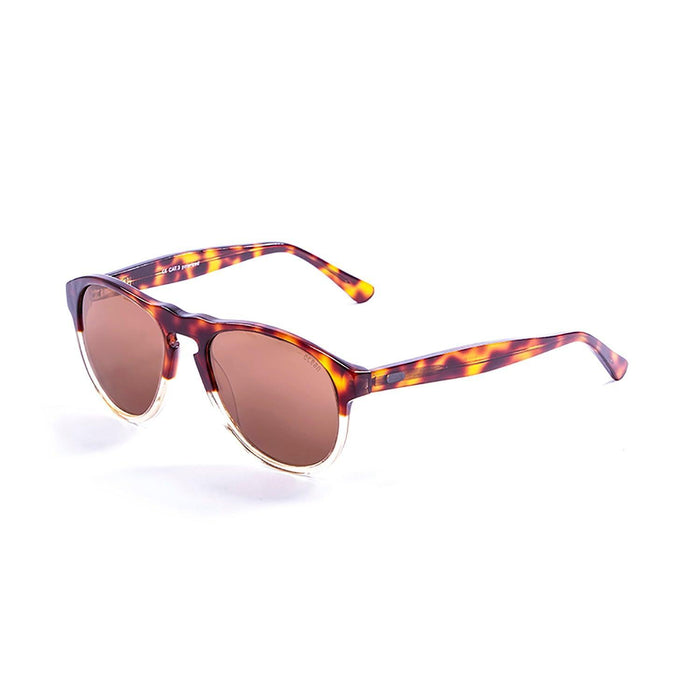 ocean sunglasses KRNglasses model WASHINGTON SKU 5000.98 with demy brown & blue transparent frame and smoke lens