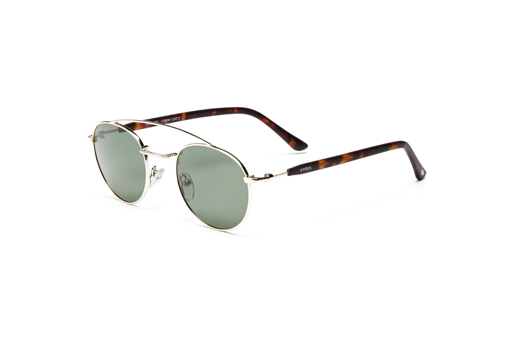 KYPERS sunglasses model ZOE ZO004 with gold frame and gold revo lens