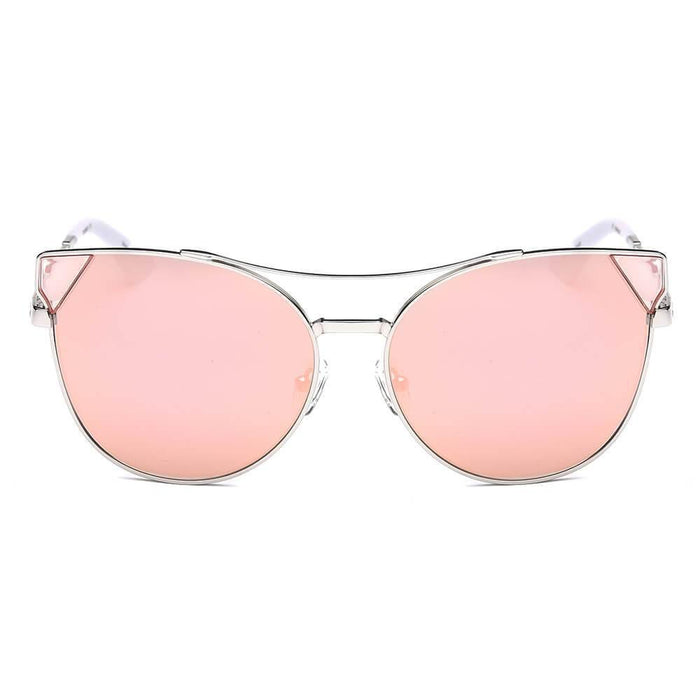 Sunglasses CRAMILO ASPEN | CA02K Womens Trendy Mirrored Lens Cat Eye