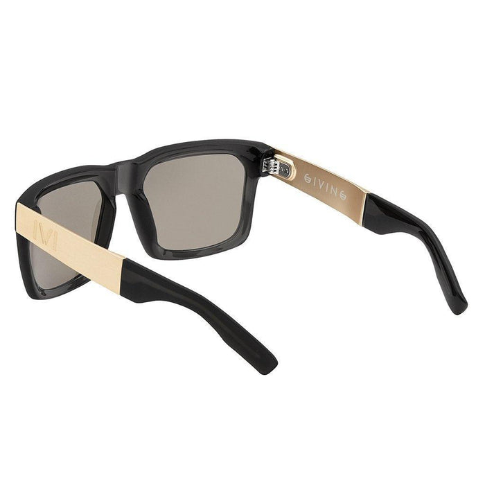 Sunglasses IVI VISION GIVING Matte Grey Translucent Brushed Gold / Gold Flash Lens