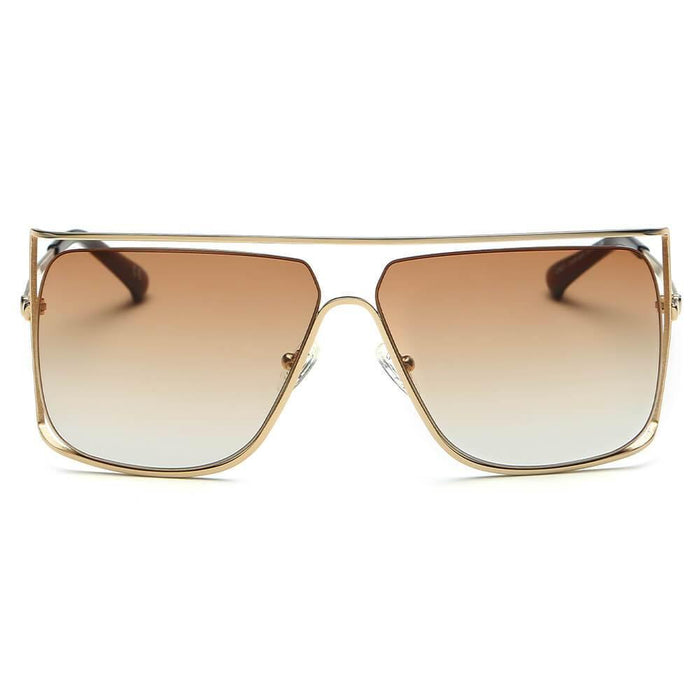 Sunglasses CRAMILO HAMEL | CA01 Women's Trendy Oversize Flat Top Metal Frame