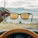 Sunglasses THE WOLT ROVER Men Fashion Polarized Foldable Wayfarer case with GPS