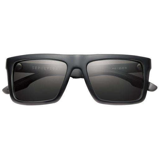 Sunglasses IVI VISION SEPULVEDA Matte Black Brushed Black / Grey Polarized Lens