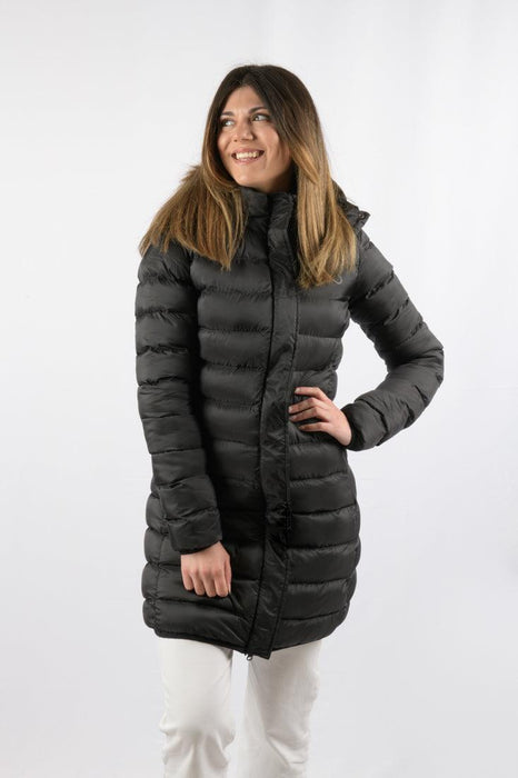 Ecoon Munich Long Warm Insulated Jacket Women Black Recycled Recyclable